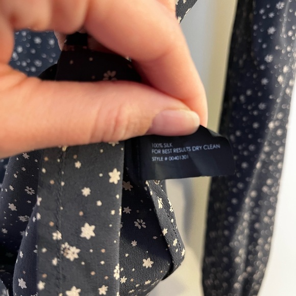 Club Monaco Silk Dark Floral Blouse - Picture 5 of 5